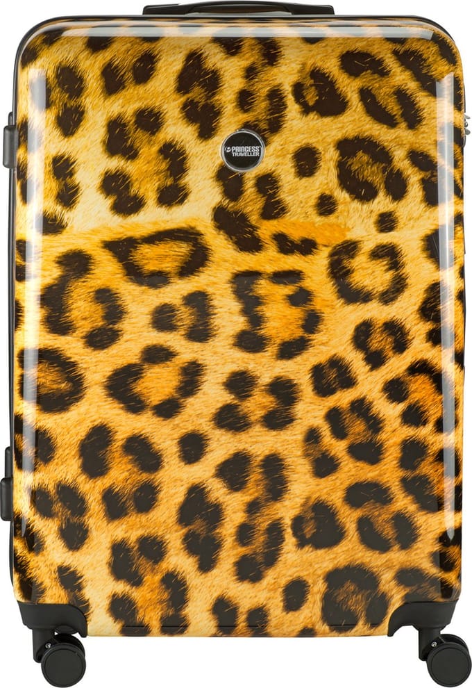 Princess Traveller Animal Print - Reiskoffer – Leopard - Large - 76 cm - Dubbele wielen