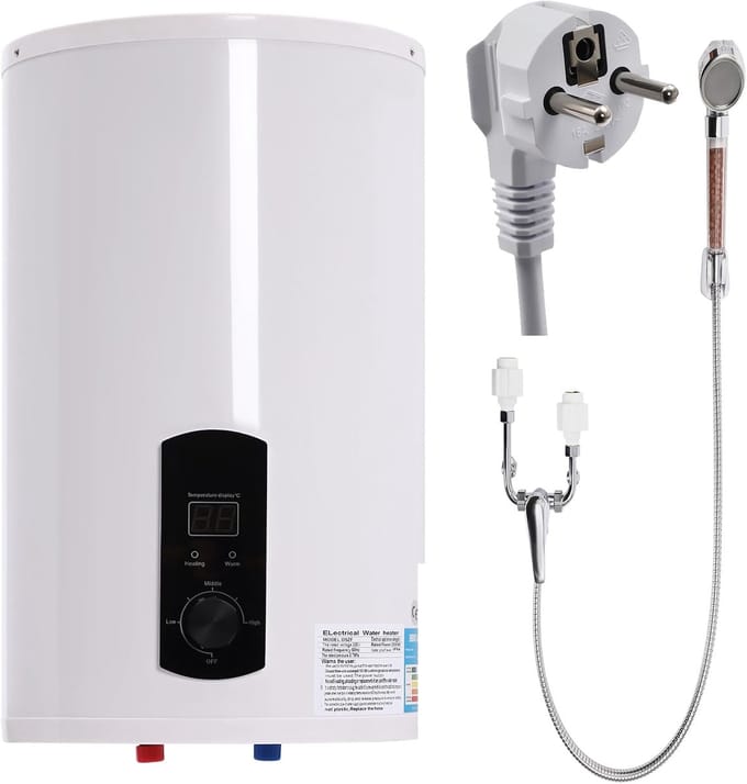 Elektrische Boiler - Warmwaterboiler - Direct Warm Water - Plat Compact Ontwerp - 80 Liter