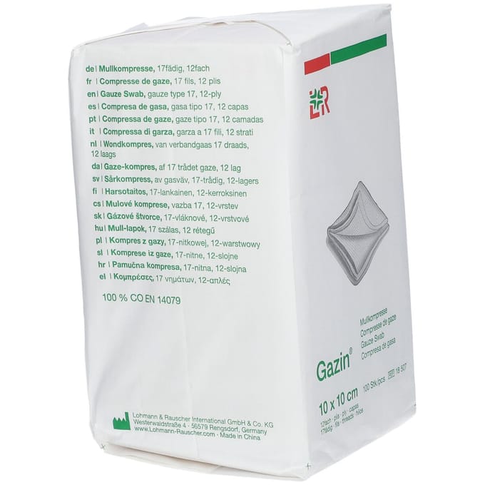 Gazin Gaaskompres 10 x 10cm 18507 100 Compressen