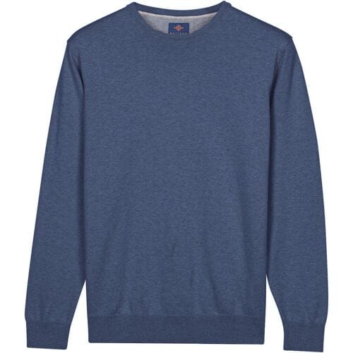 Baileys Trui Uni Color Crew Neck Pima Cotton Cloud Blue / male