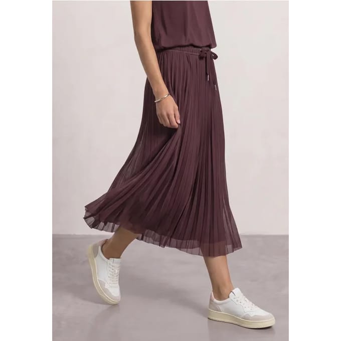 Midirok van mesh met plissé-structuur