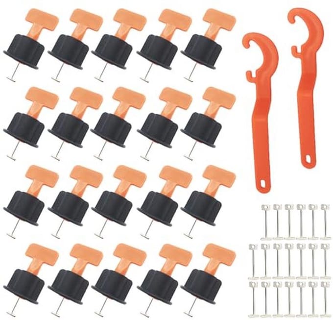 20 Stuks Herbruikbare Tegelnivellers Set voor Vloer- en Wandinstallatie