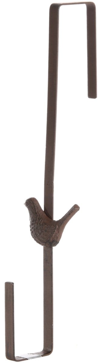 Esschert design Deurkranshanger - Vogel - gietijzer - L35 cm - kerstkrans - deurhanger