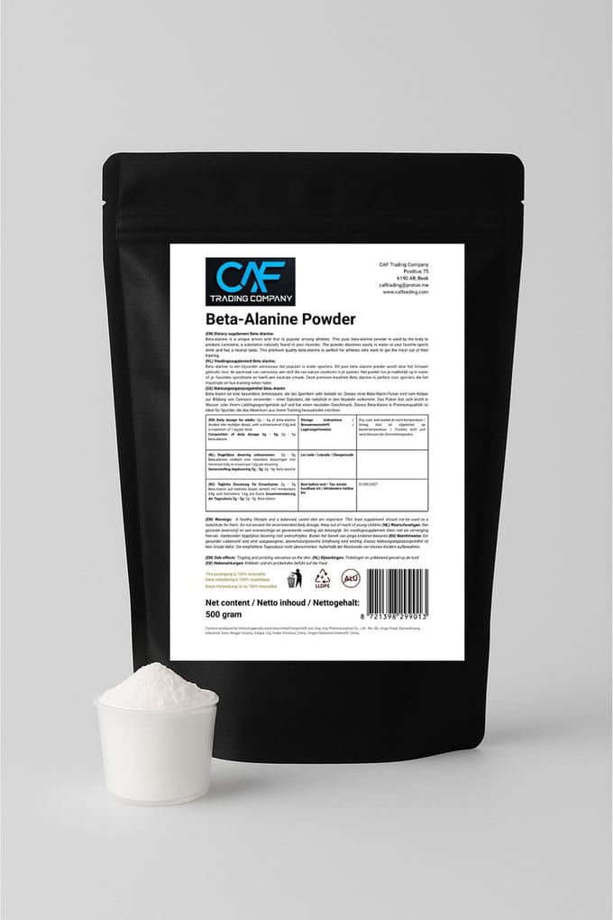 Beta Alanine Poeder - Aminozuren - 500 gram (125 doseringen)
