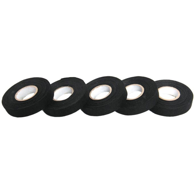 5 rouleaux de ruban adhésif pour faisceau de câbles black
