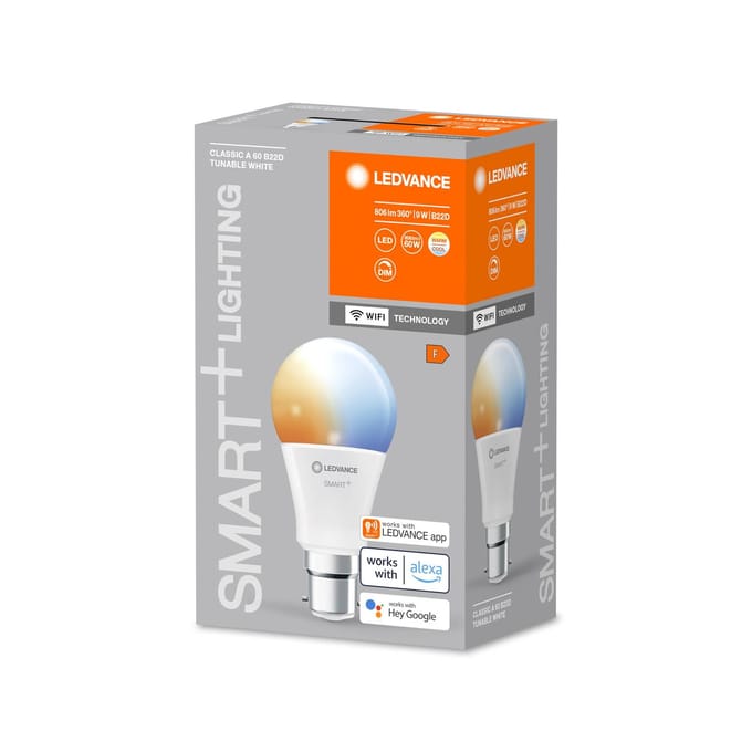 LEDVANCE SMART+ WiFi B22d 9W Klassiek 2.700-6.500K