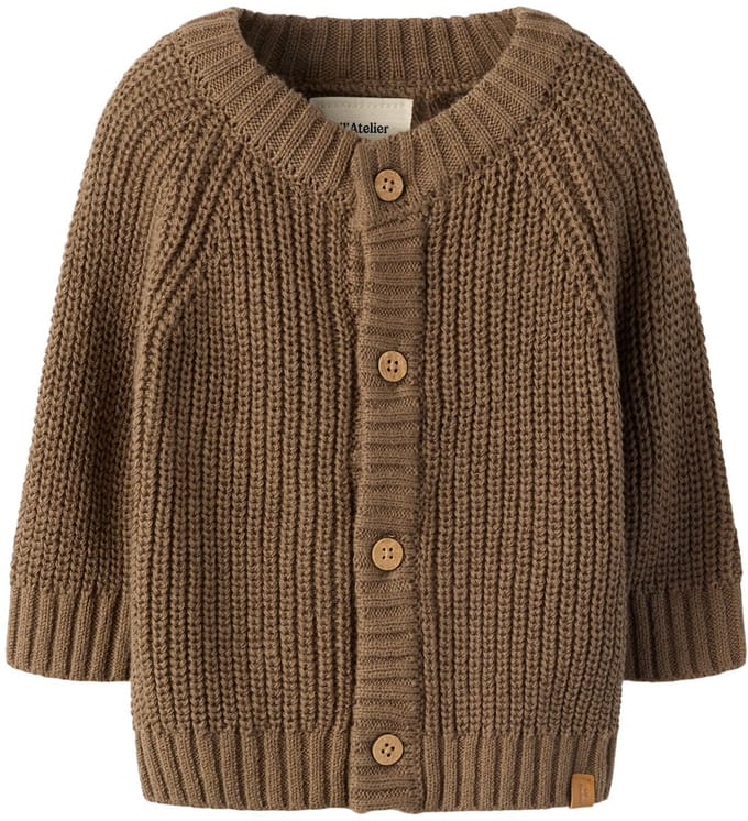 Lil' Atelier Baby gebreid vest Lange mouwen
