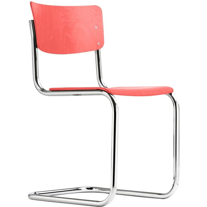 Thonet S 43 Stoel - Beuken koraalrood (TP 233)