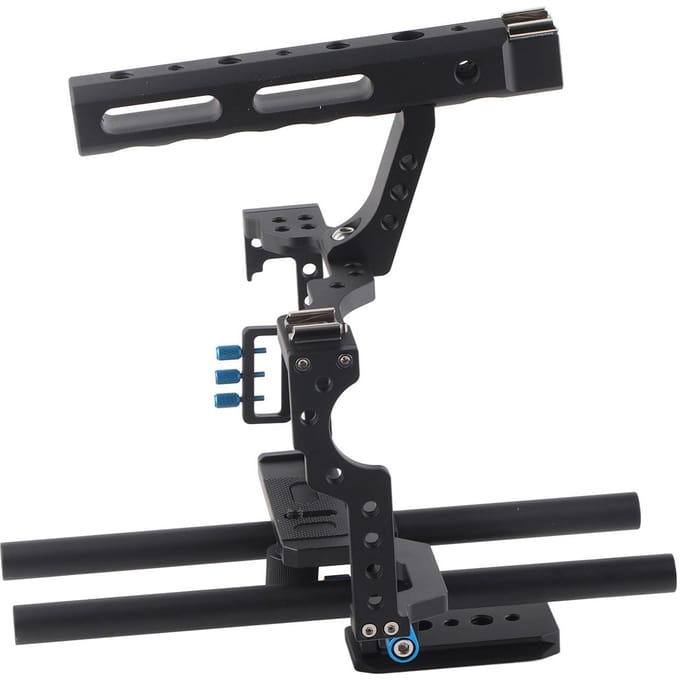Aluminium Camerakooi Rig met Bovenste Handvat voor A7 A7II A7S A7SII A7R A7RII GH4 gray