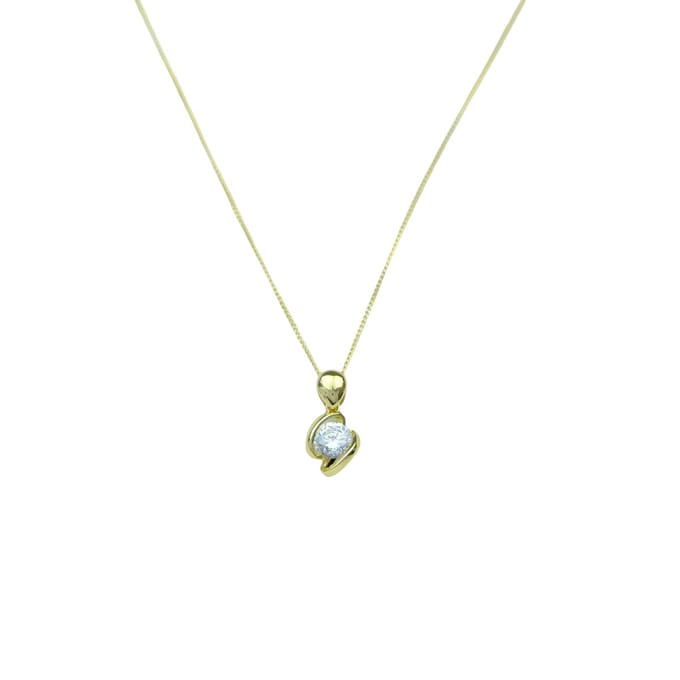 Mini Diamond Necklace Gold 14K