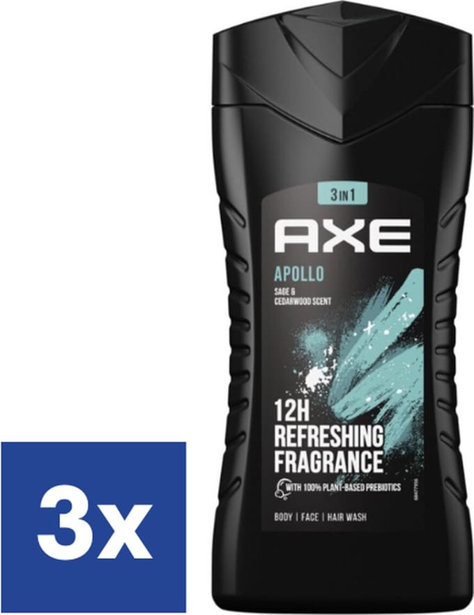 Axe Men Apollo Douchegel - 3 x 250 ml