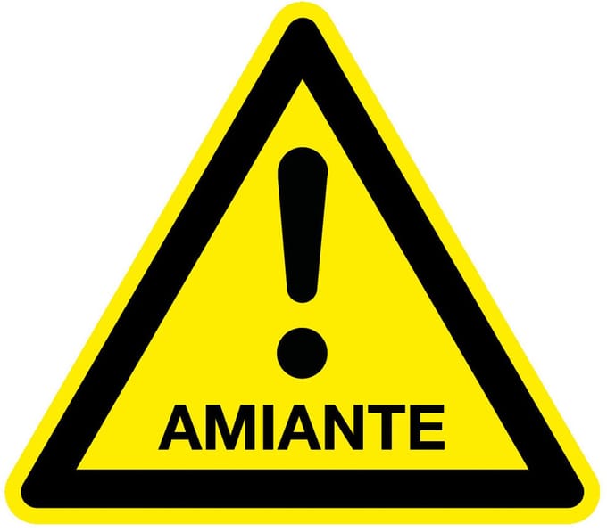 Waarschuwingssticker amiante 50 mm - 10 stuks per kaart