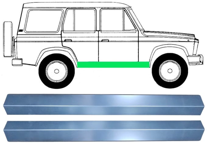 Binnenste reparatie dorpel voor Aro 24 1972-2006 / Links + Rechts / Set