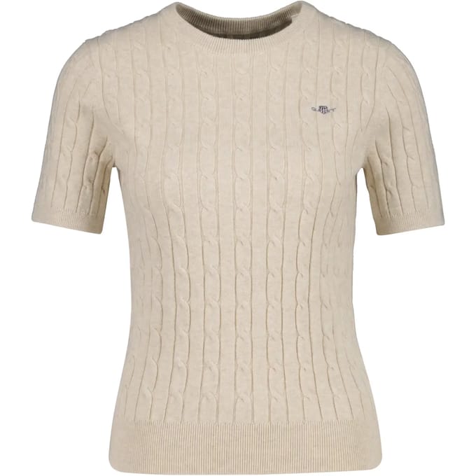 Korte mouwen stretch trui dames Gant