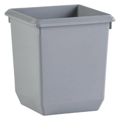V-Part - Vierkant tapse papierbak 27 liter - Polypropylene - grijs - Prullenbak