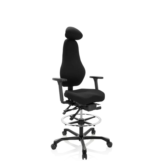 Werkstoel / baliestoel RESISTIO WORK netstof zwart hjh OFFICE