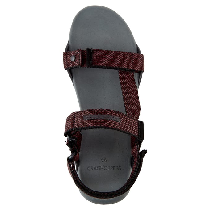 Craghoppers Heren Locke Sandalen (Donkergrijs/Pompees Rood)