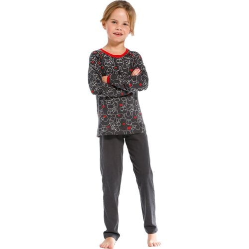 Rebelle meisjes pyjama - Rode hartjes - 128 - Rood