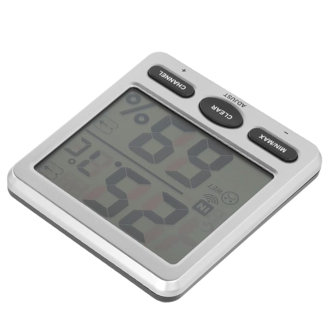 Kamerthermometer Groot Scherm Comfortniveau-indicator 24 Uurs Record Hoge Nauwkeurigheid Vochtigheidssensor black