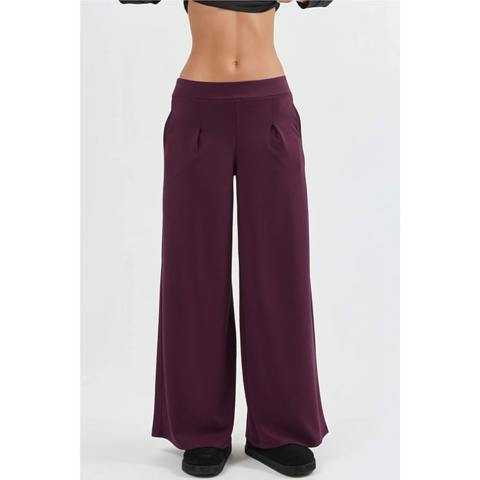 Elastische taille wijde broek