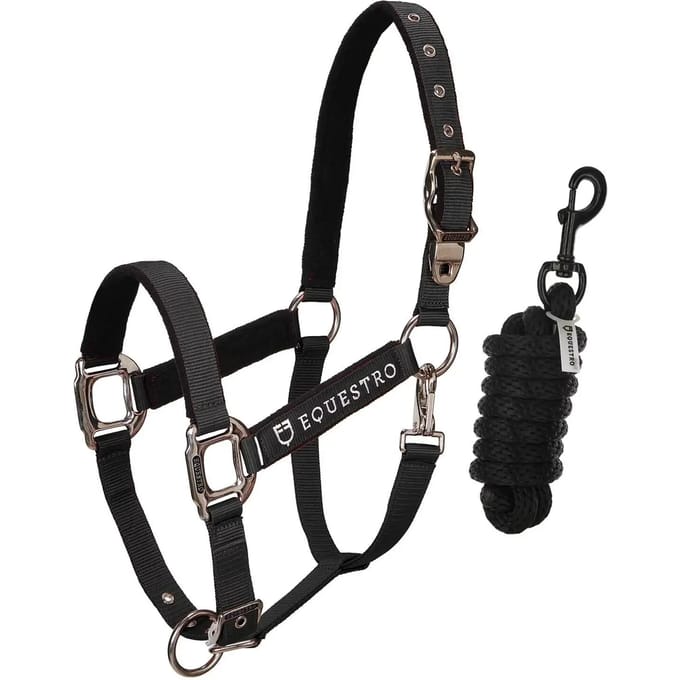 Halsband voor paarden met lengte Equestro Modello Shiny Fittings