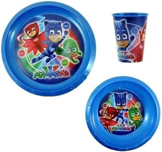 PJ Masks - Pyjamahelden 3-delig kinder servies