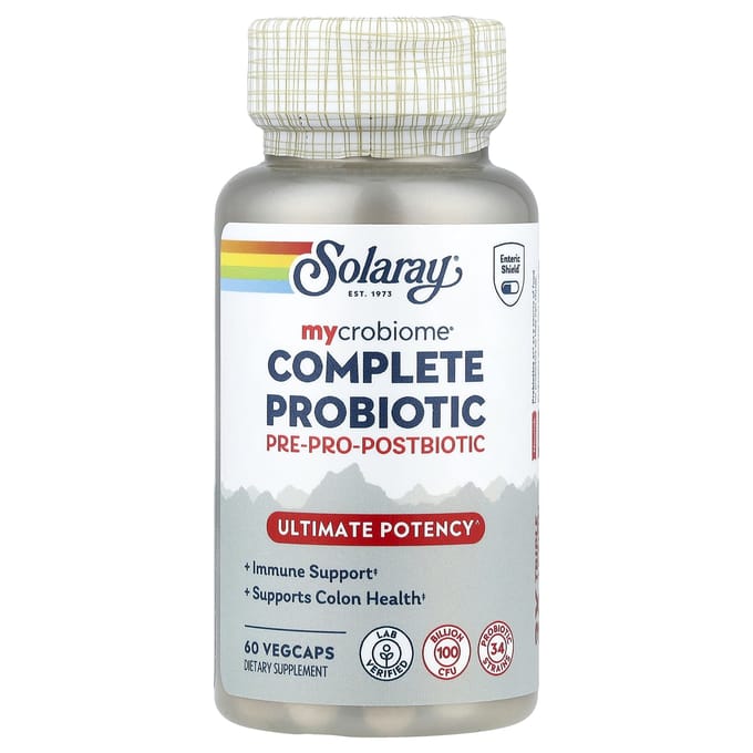 Solaray, Mycrobiome®, Complete Probioticum, Maximale Potentie, 60 Plantaardige Capsules