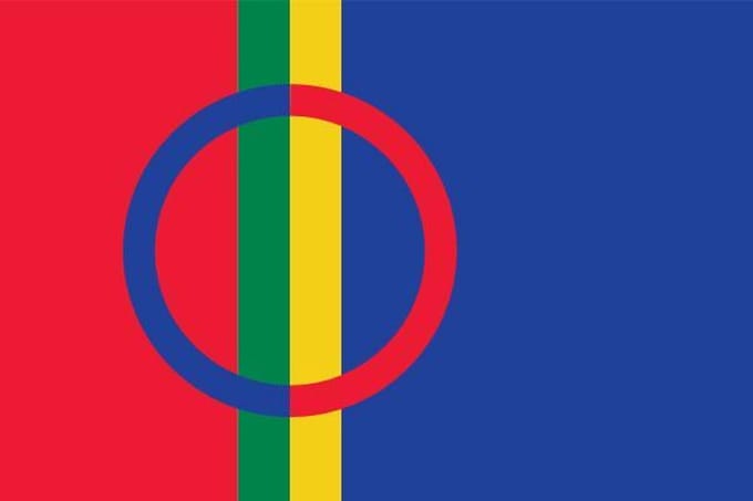 Vlaggetje Lapland / Sami 20x30cm
