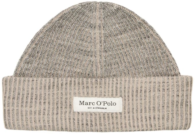 Marc O'Polo dop Knitted Beanie Multi / Heavy Knit Lichtgrijs