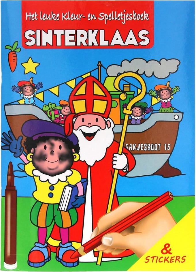 Basic Sinterklaas Kleur- En Spelletjesboek Met Stickers A4