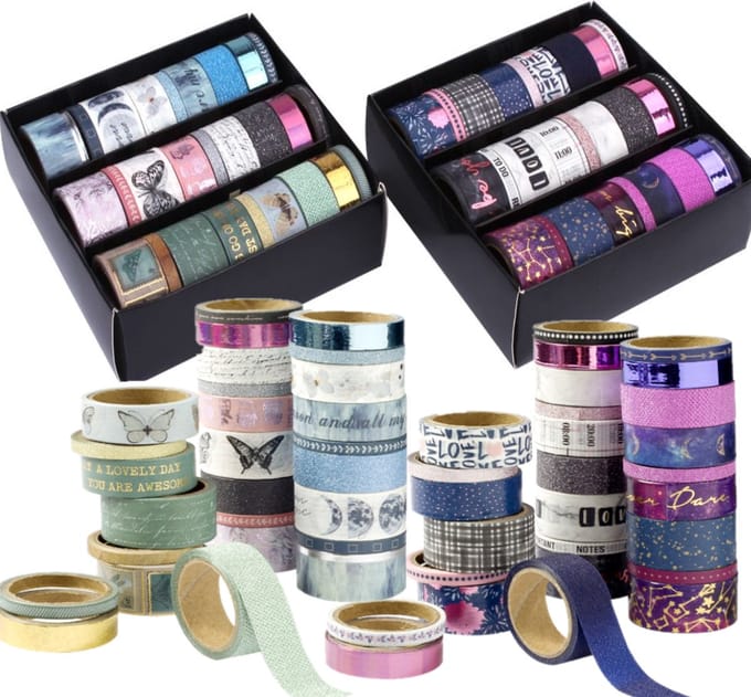 Washi Tape 48pcs - Bullet journal - Washi-Tapes