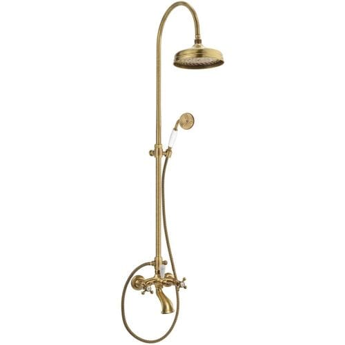 Kronenbach IOTA 2.0 surface-mounted shower system with bath mixer 54919BRKB