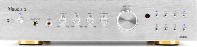 Stereo versterker - Audizio AD420A - 4-kanaals hifi versterker met Bluetooth - Subwoofer aansluiting