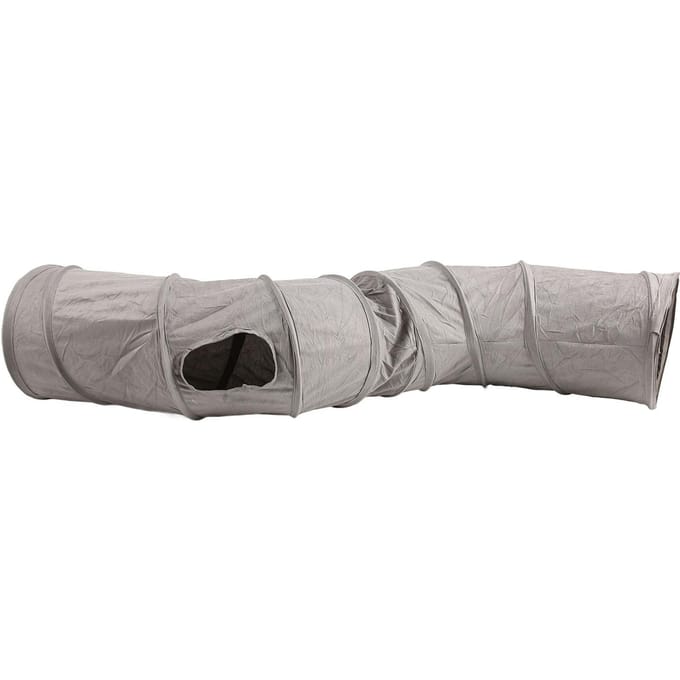 Kattentunnel Opvouwbaar Interactief Knisperend Grote Ruimte Kittentunnel Speelgoed voor Katten Kittens Klein gray