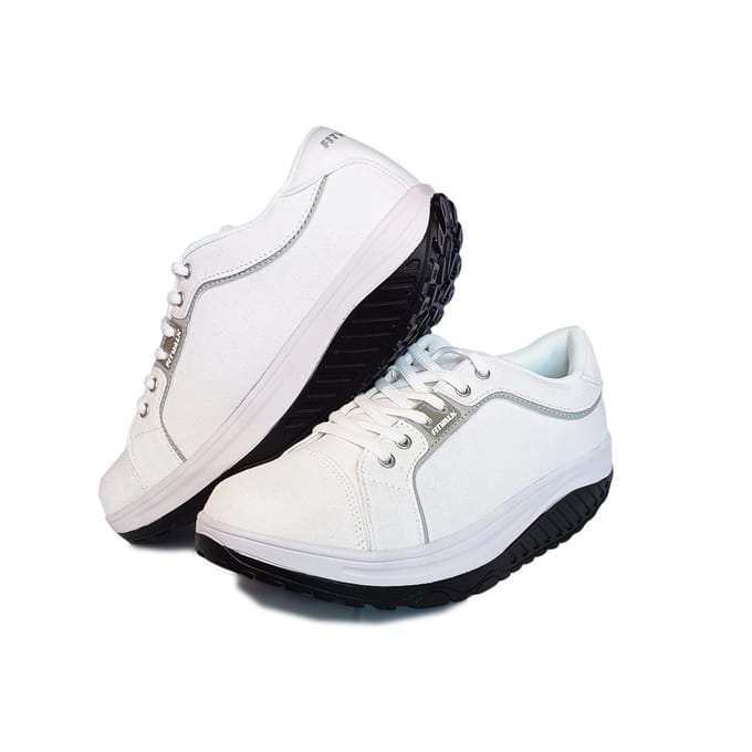 Baskets à semelle compensée Fit Walk Blanc 41 white