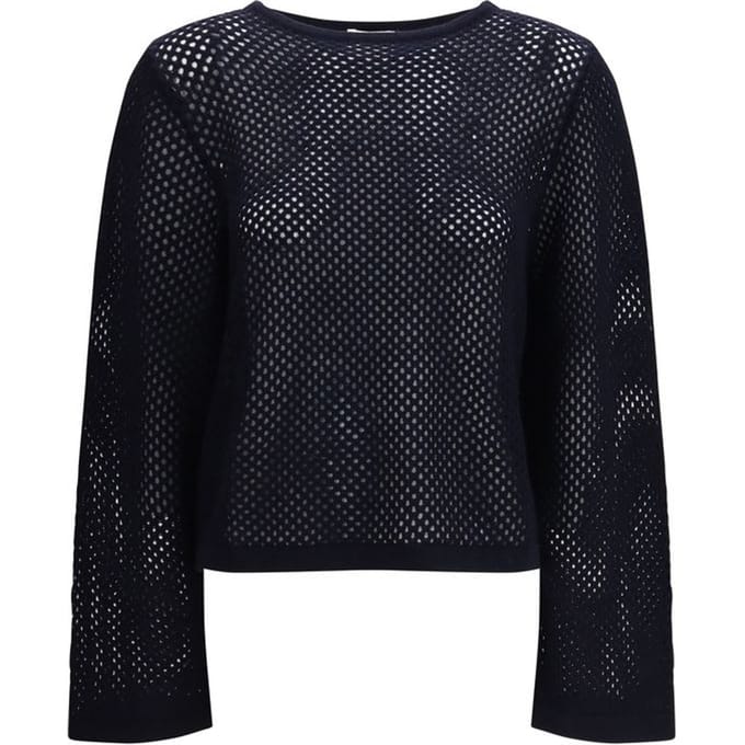 Allude Blauw Fleece Wol Sweatshirt