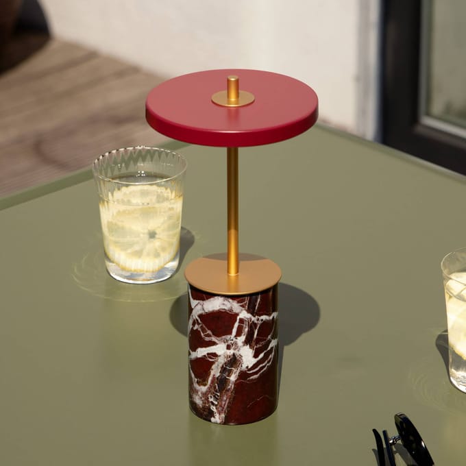 UMAGE LED tafellamp Asteria Move Mini, rood, 26 cm IP44