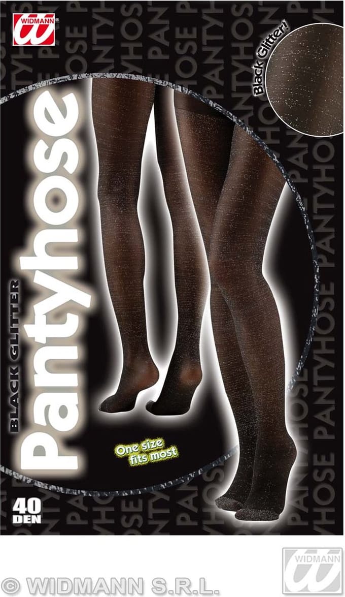 Glitter panty zwart dames