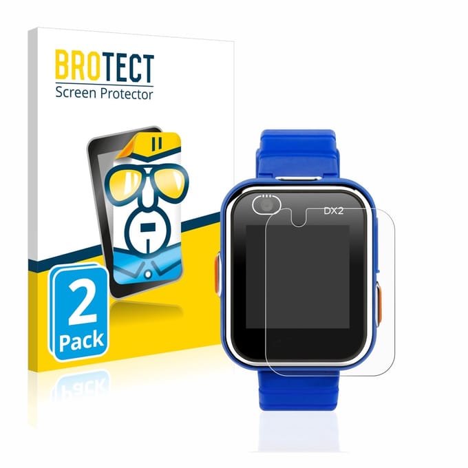 BROTECT - Screenprotector voor Vtech Kidizoom Smart Watch DX2 - Folie Beschermfolie transparant 2 Stuks
