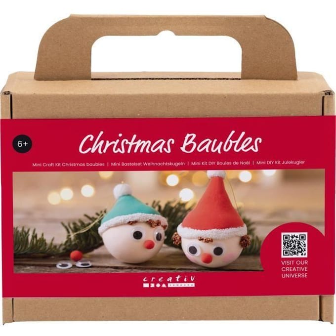 Creativ Company Mini Hobbyset Kerstballen Rode en Groene Kabouters