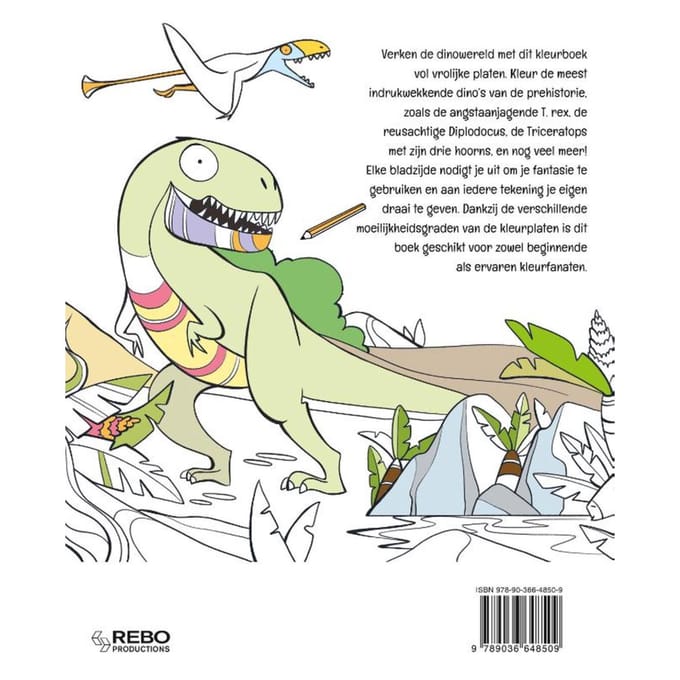 Boek Kleurenboek Dinosaurs