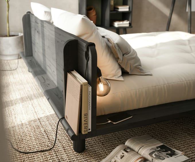 Karup Peek bed - 102 black lacquered - 140 x 200 cm
