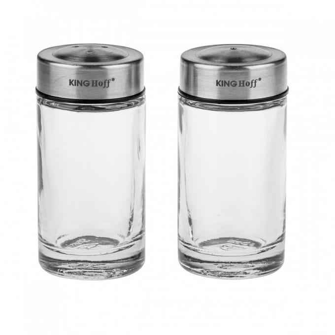 Kinghoff KH-1642 - Peper- en Zoutstel - Glazen Korpus - 50ml