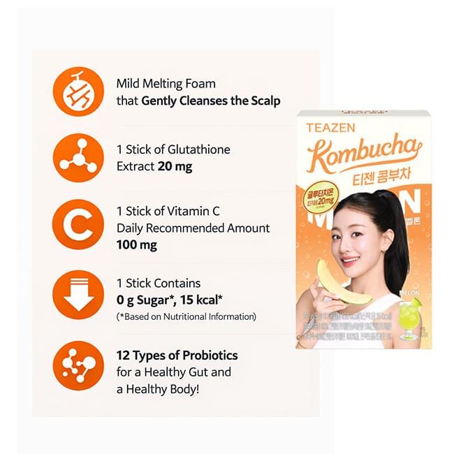 TEAZEN Kombucha Meloen Glutathion 30 Sachets, Pruim Alpha-CD 30 Sachets (12 Opties) #Plum Alpha CD 10 Sticks x 1pcs