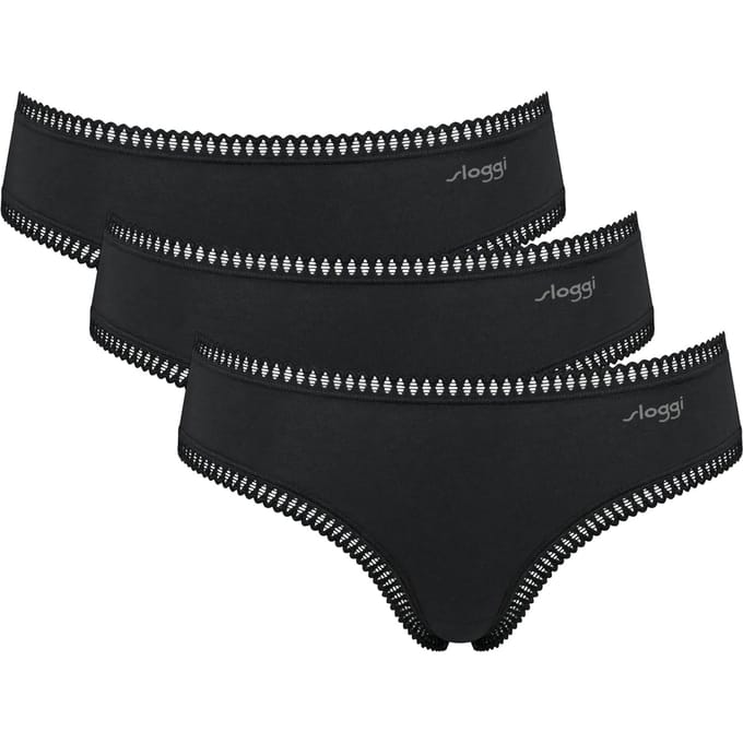 Sloggi Women GO Crush Hipster (3-pack) - dames slip - zwart