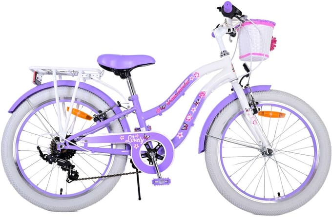 Volare Lovely Kinderfiets - Meisjes - 20 inch - Paars - 7 versnellingen