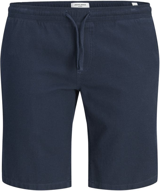 JACK&JONES - JPSTJAIDEN WAFFLE RESORT SHORTS PLS - Heren Plus Shorts - Navy Blazer