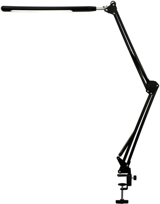 LED bureaulamp met verstelbare zwenkarm Zwart
