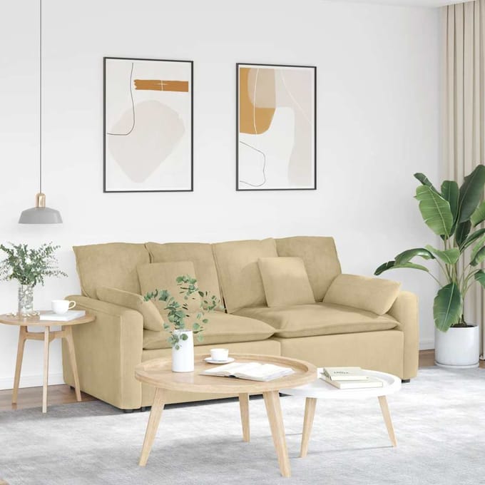 vidaXL - Modulaire - bank - met - kussens - grijsgroen