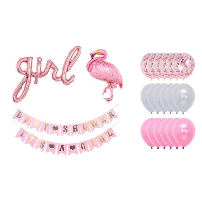 Babyshower versiering Flamingo (Roze)